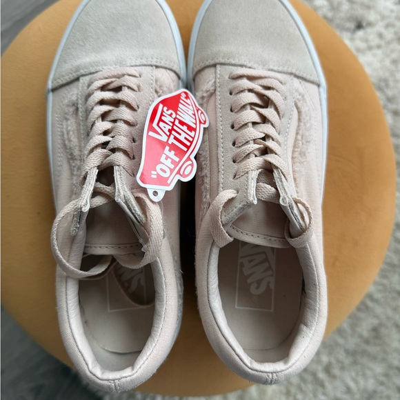 Vans Old Skool Stackform/ Platform Sneakers in Blush Pink Suede - Picture 5 of 8